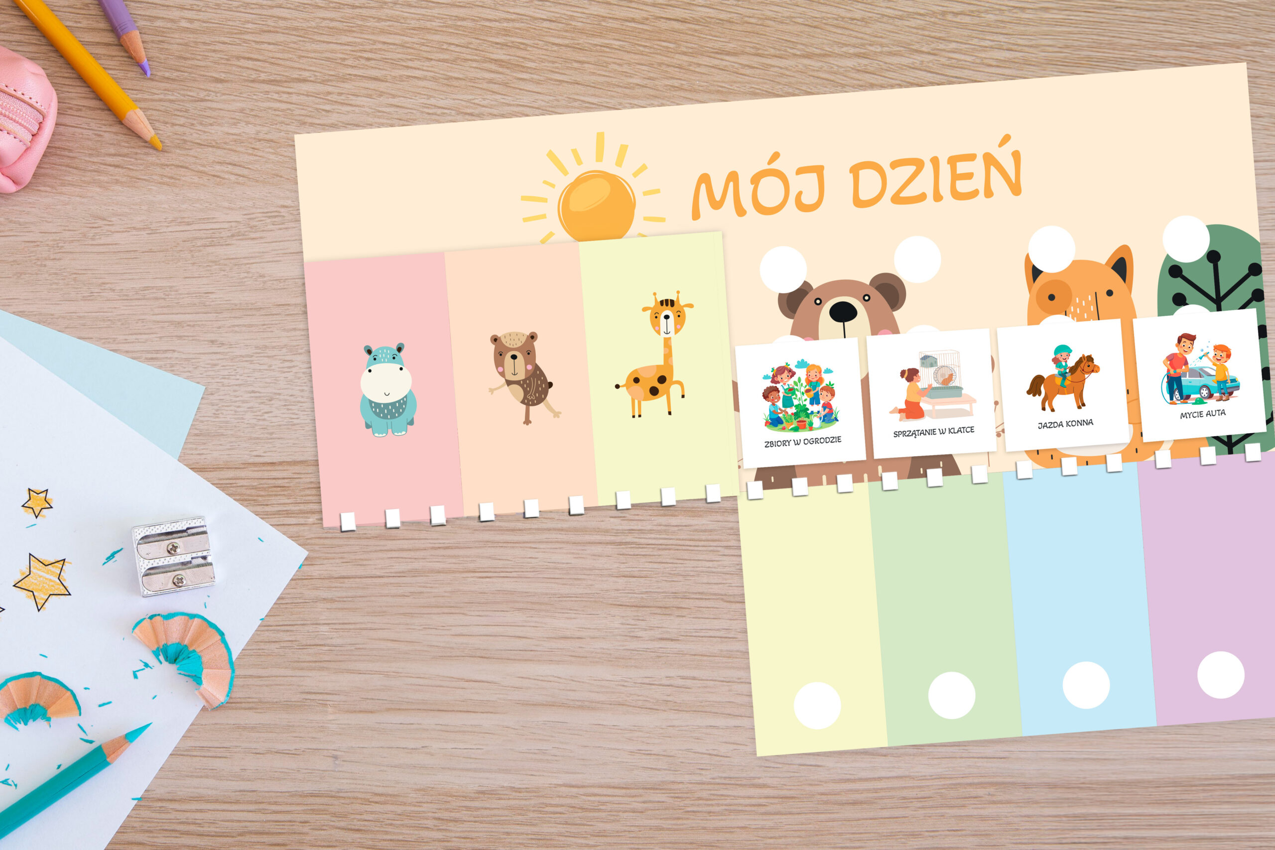 🧩 Planer „Mój dzień” – codzienna organizacja w dziecięcym stylu - obrazek 2